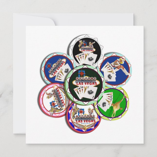 Convites Galore de Chips Poker (Frente)