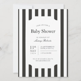 Convites Gama de doces verticais, preta e branca, vindimada