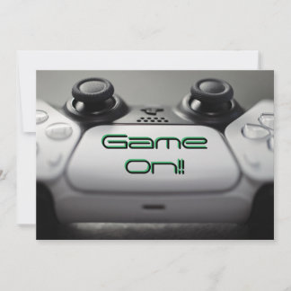 Convites "Game On" Aniversário de Jogos