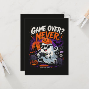 Convites Game Over Nunca Gamer Fantasma Halloween Engraçado