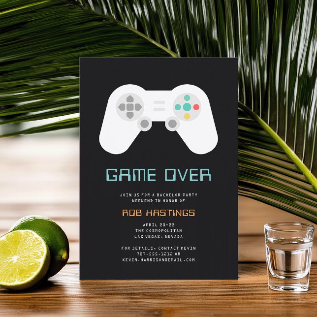Convites Game Over | Tema de Jogo Divertido para Festa de D (Criador carregado)
