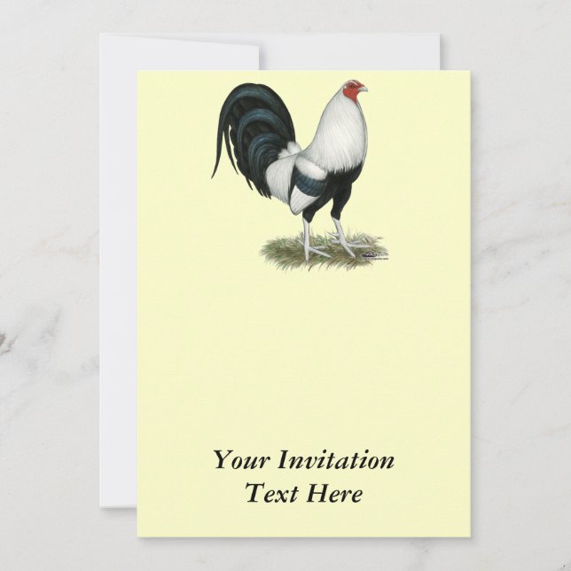 Convites Gamecock de prata de Duckwing (Frente)