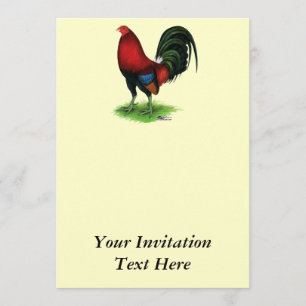 Convites Gamecock: Escuro - vermelho