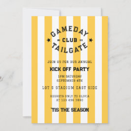 Convites Gameday Tailgate Club Kick Off Party Yellow Team