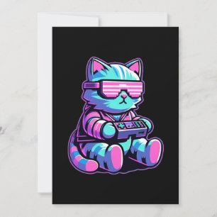 Convites Gamer Gato Legal