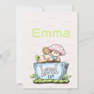 Convites Gamer Girl Nome Personalizado