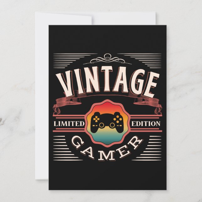 CONVITES GAMER VINTAGE EDIÇÃO LIMITADA  (Frente)