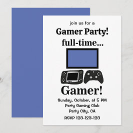 Convites Gaming Gamer Funny Gamer Party