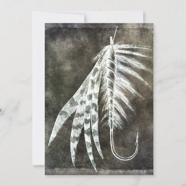 Convites Gancho De Peixe - Peixe De Pesca De Voo - Castanho (Frente)