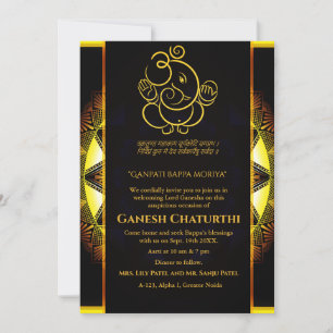 Convites Ganesh Chaturthi Puja