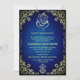 Convites Ganesh Chaturthi Puja