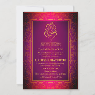 Convites Ganesh Chaturthi Puja