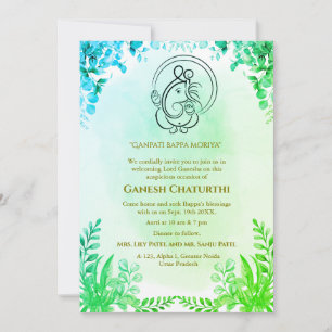 Convites Ganesh Chaturthi Puja