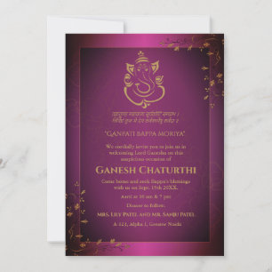 Convites Ganesh Chaturthi Puja