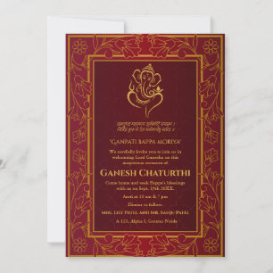Convites Ganesh Chaturthi Puja