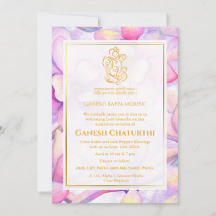 Convites Ganesh Chaturthi Puja Floral