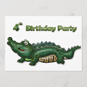 Convites Gang Green Gator 4º Aniversário