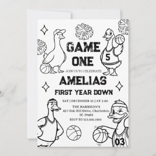 Convites Ganso de Basquete 1º Aniversário Esportes American