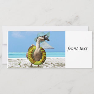 Convites Ganso engraçado na praia