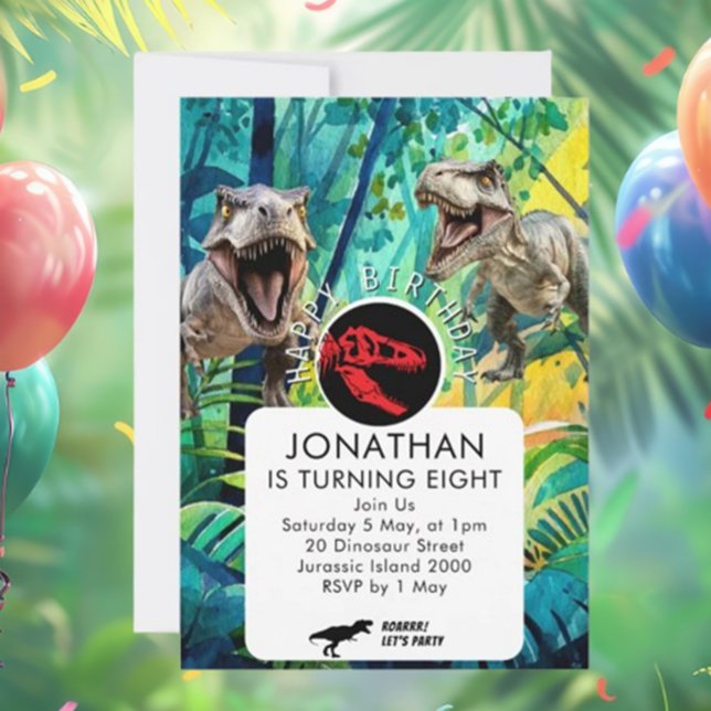 Convites GAR-oto DINOSSAURO (Unleash the excitement with our ROAR-some BOY DINO Invitation! )