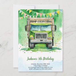 Convites Garbage Truck Birthday