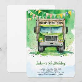 Convites Garbage Truck Birthday