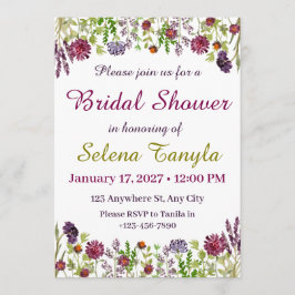 Convites Garden Bridal Shower Invitation Card