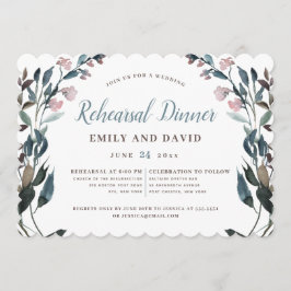 Convites Garden Crest | Casamento Floral Azul Branca