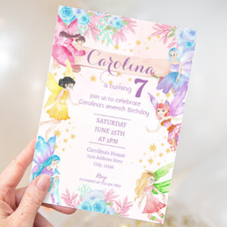 Convites Garden Fairies Aniversário