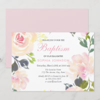 Garden Floral Girls Baptism Christening