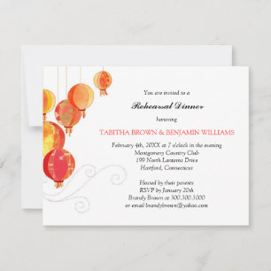 Convites Garden Paper Lanternas Janto de Ensaio de Casament