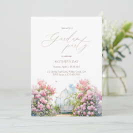 Convites Garden Party Floral Gazebo Elegant Mother’s Day