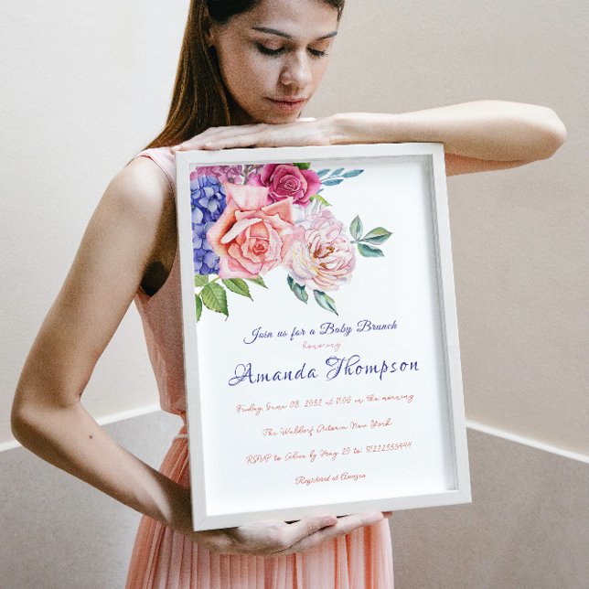 Convites Garden Tea Party Floral Bridgerton Chá de fraldas (Criador carregado)