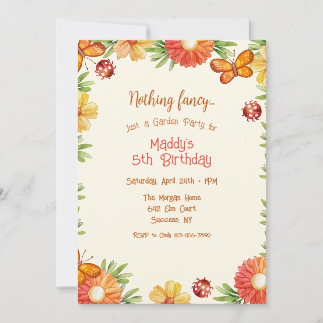 Convites Garden Visitors (Frente)