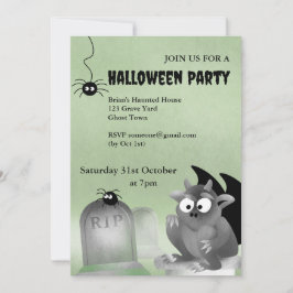 Convites Gargoyle Halloween Party Invitation
