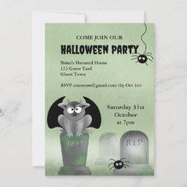 Convites Gargoyle Halloween Party Invitation