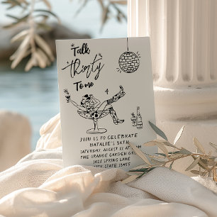 Convites Garota 30 de Vaca Fala 30 Para Mim Aniversário