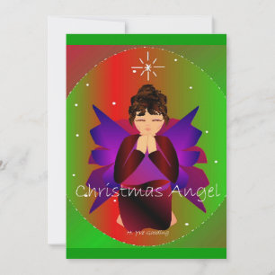 Convites Garota Anjo de Natal Rezando