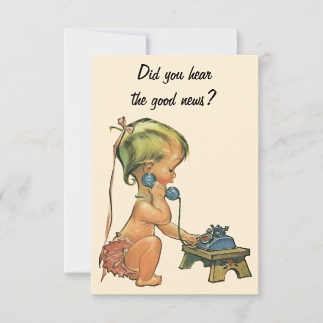 Convites Garota Bonita falando ao telefone, mudança de ende (Frente)