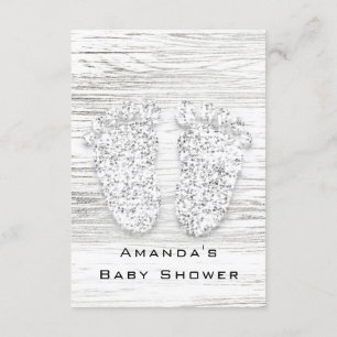 Convites Garota Branca de Madeira de Chá de fraldas Dourado