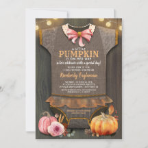 Garota Chá de fraldas Cai Pumpkin Russo Burlap Woo