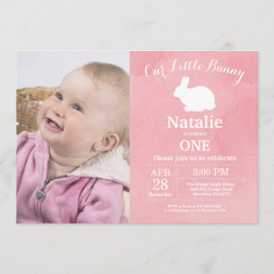 Convites Garota Coelhinha de Aniversário Páscoa Ovo 1 rua