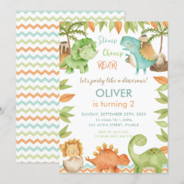 Convites Garota Cólvora Cóta Dinossaura Cósmica Aniversário
