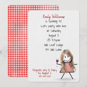 Convites Garota da Festa de Aniversário de 30 Anos com Vinh