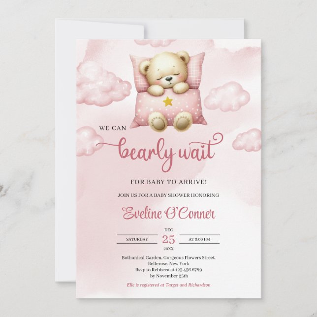 Convites Garota d'água que podemos esperar pelo bebê (Frente)