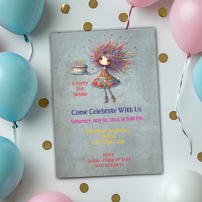 Convites Garota de aniversário baleeira (Criador carregado)