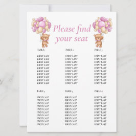 Convites Garota de Aniversário do Ursinho