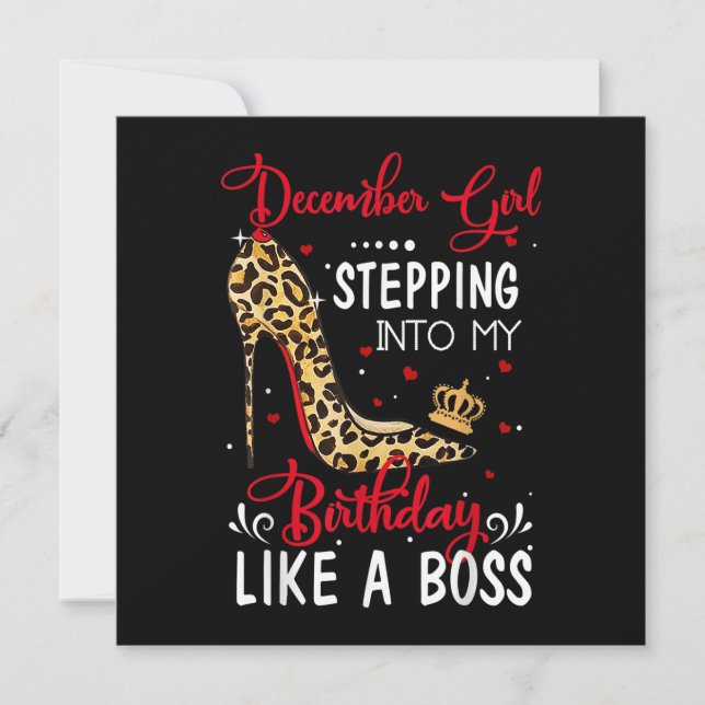 Convites Garota de Dezembro Entrando no Meu Aniversário Com (Frente)