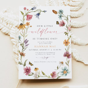 Convites Garota de Flor Selvagem de Borboleta CAMILLA Prime