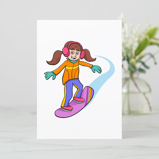 Convites Garota de Snowboard (Criador carregado)